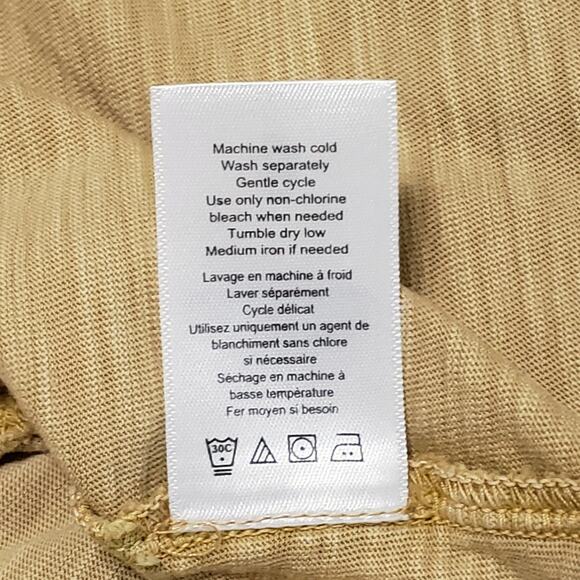 NWOT Coldwater Creek Yellow Mineral Wash Floral Embroidered Button Up Top Sz Lg - Picture 9 of 14